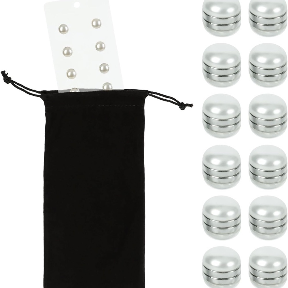 Bridal Veil Weights, 12 Pairs Magnetic Pearl Veil Weights
Double-Sided Pearl